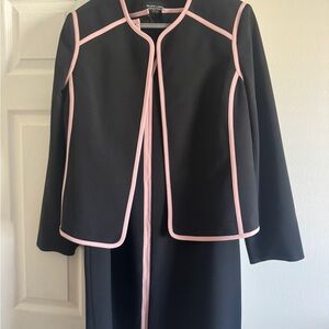 Black Label by Evan Piconne  Pink Piping dress and jacket